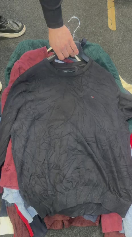 Vintage Tommy Hilfiger Pullover Mix Herren – Grade A/B Bundle – Wiederverkauf Geeignet