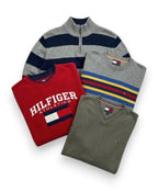 Vintage Tommy Hilfiger Pullover Mix Herren – Grade A/B Bundle – Wiederverkauf Geeignet